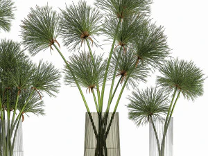 decorative bouquet of green flowers in a vase for decor 175 3D Model