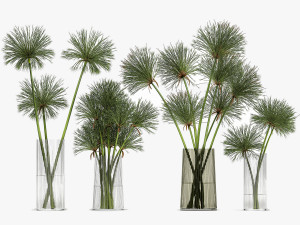 decorative bouquet of green flowers in a vase for decor 175 3D Model