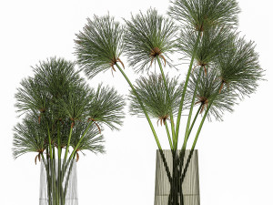decorative bouquet of green flowers in a vase for decor 175 3D Model