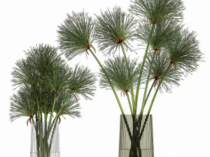 decorative bouquet of green flowers in a vase for decor 175 3D Model