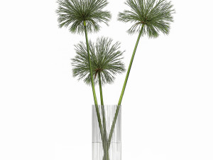 decorative bouquet of green flowers in a vase for decor 175 3D Model