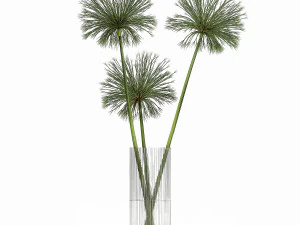 decorative bouquet of green flowers in a vase for decor 175 3D Model