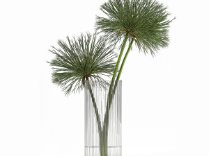 decorative bouquet of green flowers in a vase for decor 175 3D Model