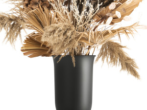 bouquet of dried flowers in a vase 176 Modèle 3D