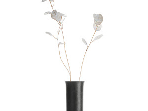 bouquet of dried flowers lunaria in a glass vase 178 3D मॉडल