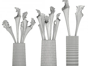 bouquet of sarracenia flowers in a vase 180 3D Model