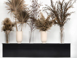 coleção de buquê de flores secas em um vaso 181 Modelo 3D