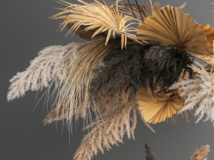 hanging decor of their dried pampas grass 188 3D Model