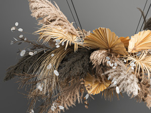 hanging decor of their dried pampas grass 189 3D Model