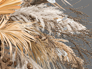hanging decor of their dried pampas grass 189 3D Model