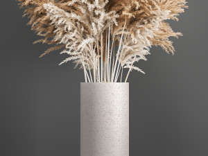 decorative bouquet of dried pampas grass 192 3Dモデル