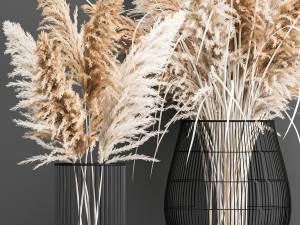 decorative bouquet of dried pampas grass 193 3D 模型