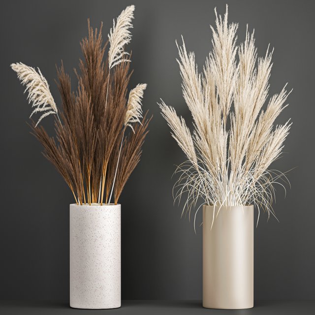 decorative bouquet of dried pampas grass 194 Modelo 3D .c4d .max .obj .3ds .fbx .stl .blend 