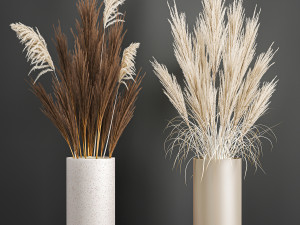 decorative bouquet of dried pampas grass 194 Modello 3D