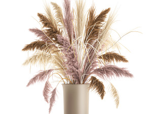 decorative bouquet of dried pampas grass 197 Modèle 3D