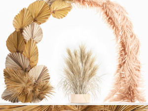wedding arch made of dry reeds and palm leaves for decor 1062 3D 模型