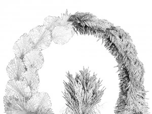 Hochzeitsbogen aus trockenem Schilf und Palmbl&auml;ttern f&uuml;r Dekor 1062 3D Modell