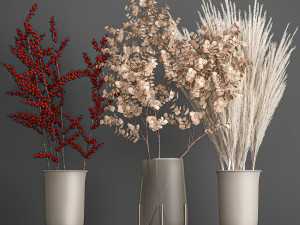 decorative bouquet of dried flowers 202 Modelo 3D