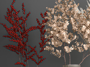 decorative bouquet of dried flowers 202 Modelo 3D