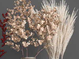 decorative bouquet of dried flowers 202 Modelo 3D