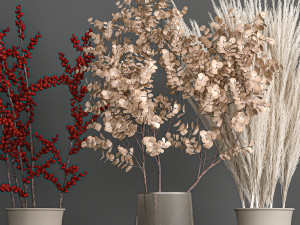 decorative bouquet of dried flowers 202 Modelo 3D