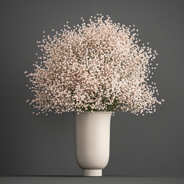 decorative bouquet of flowers in a vase for decor and interior design 201 Modelo 3D .c4d .max .obj .3ds .fbx .stl .blend 