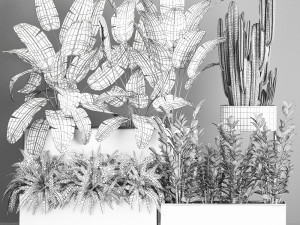 collection of plants from bushes and thickets for landscape design 1062 3D मॉडल