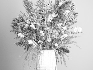 decorative bouquet of dried flowers 204 Modelo 3D