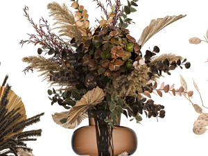 collection of bouquets of dried flowers 208 3D 模型