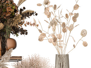 collection of bouquets of dried flowers 208 3D 模型