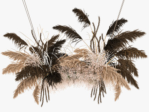 hanging decor of their dried pampas grass 214 Modelo 3D