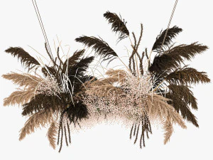 hanging decor of their dried pampas grass 214 3D Model