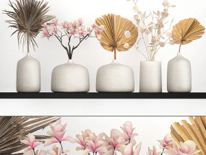 ドライフラワーの花束コレクション 215 3Dモデル