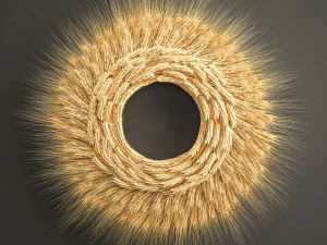 guirlanda de parede com espigas de trigo 217 Modelo 3D