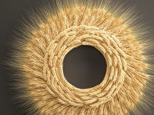 wheat ears wall wreath 217 3D Модель