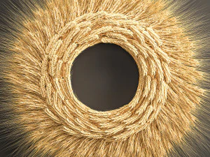wheat ears wall wreath 217 3D Model
