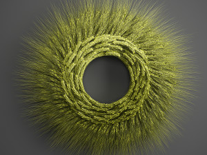 wheat ears wall wreath 218 3D Model
