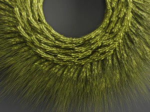 wheat ears wall wreath 218 3D Model