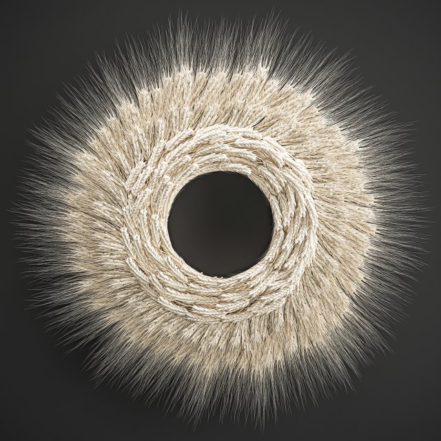 wheat ears wall wreath 219 3D मॉडल .c4d .max .obj .3ds .fbx .stl .blend 