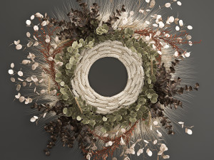 wall wreath of dried flowers 220 3D मॉडल