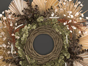 wall wreath of dried flowers 221 3D Model