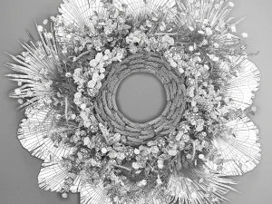 wall wreath of dried flowers 221 3D Model