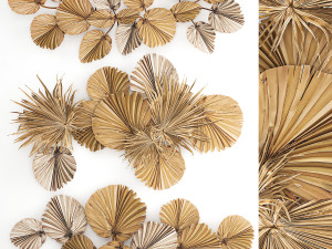 wall panel made of dry palm leaves 222 3Dモデル