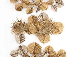 wall panel made of dry palm leaves 222 Modelo 3D