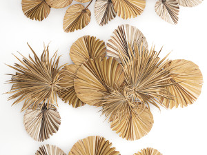 wall panel made of dry palm leaves 222 Modelo 3D