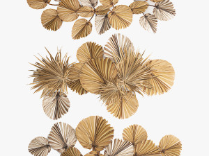 wall panel made of dry palm leaves 222 Modelo 3D