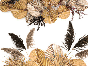 wall panel made of dry palm leaves 222 3D Модель