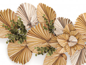 wall panel made of dry palm leaves 222 3D Модель