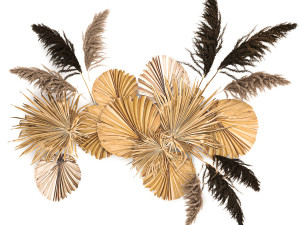 wall panel made of dry palm leaves 222 3D Модель