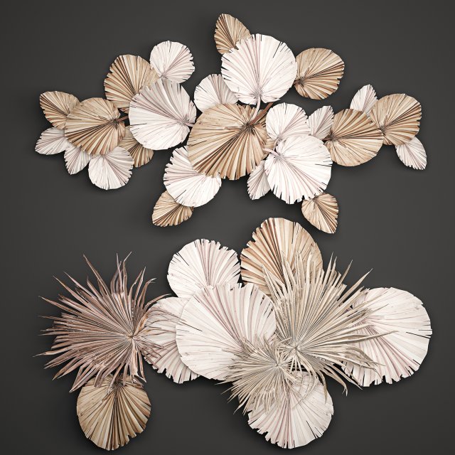 wall panel made of dry palm leaves 224 3D 모델 .c4d .max .obj .3ds .fbx .stl .blend 